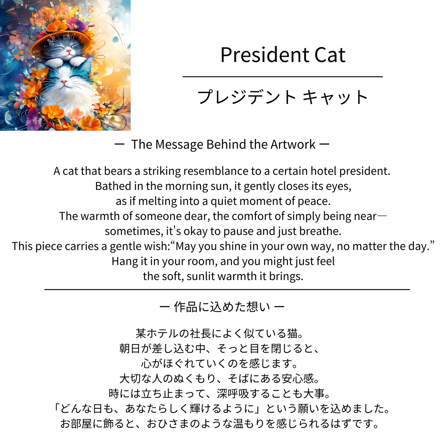 キャンバスプリント_【プレジデント キャット】