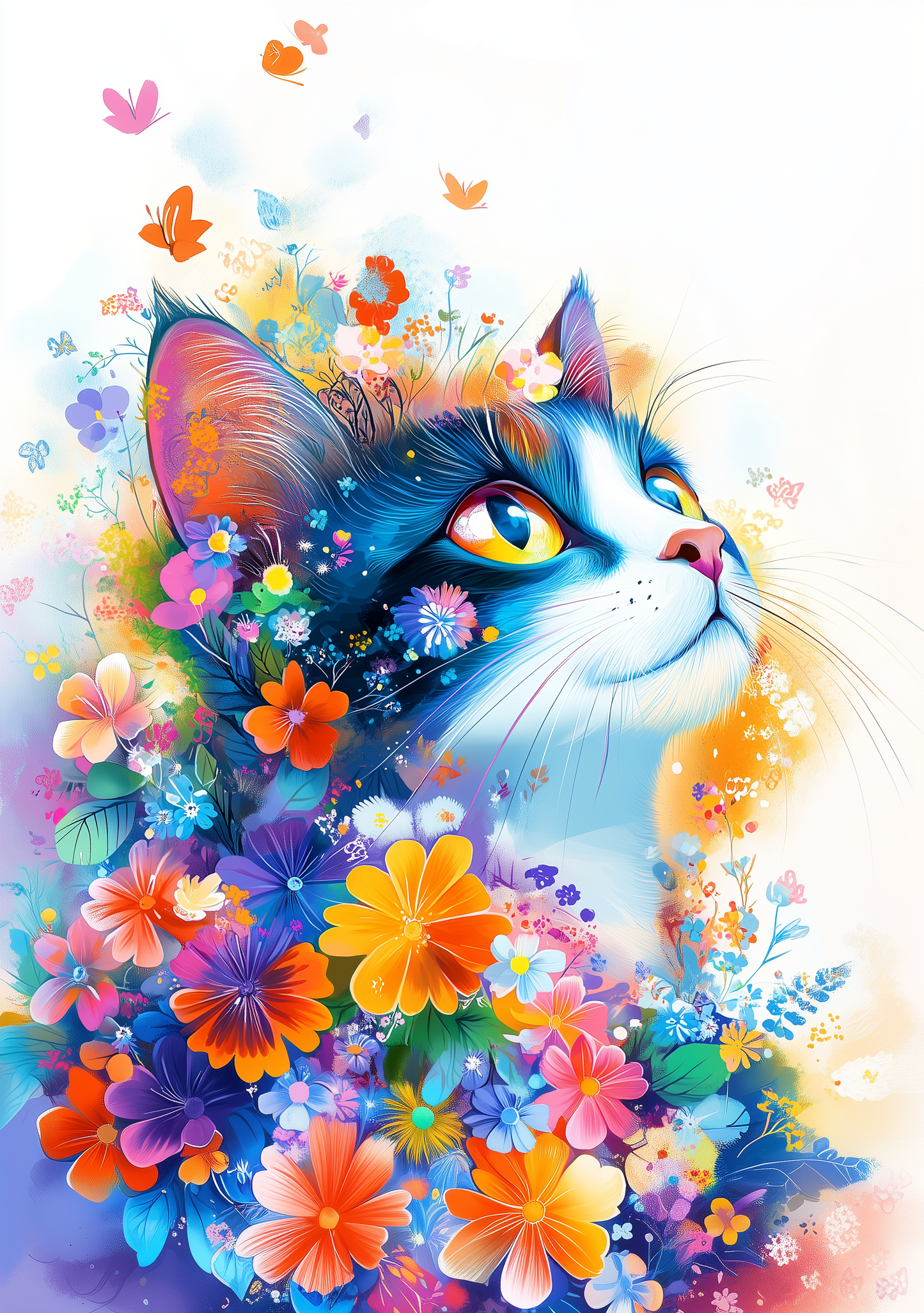 Wallpaper image_[Cat and night lights]