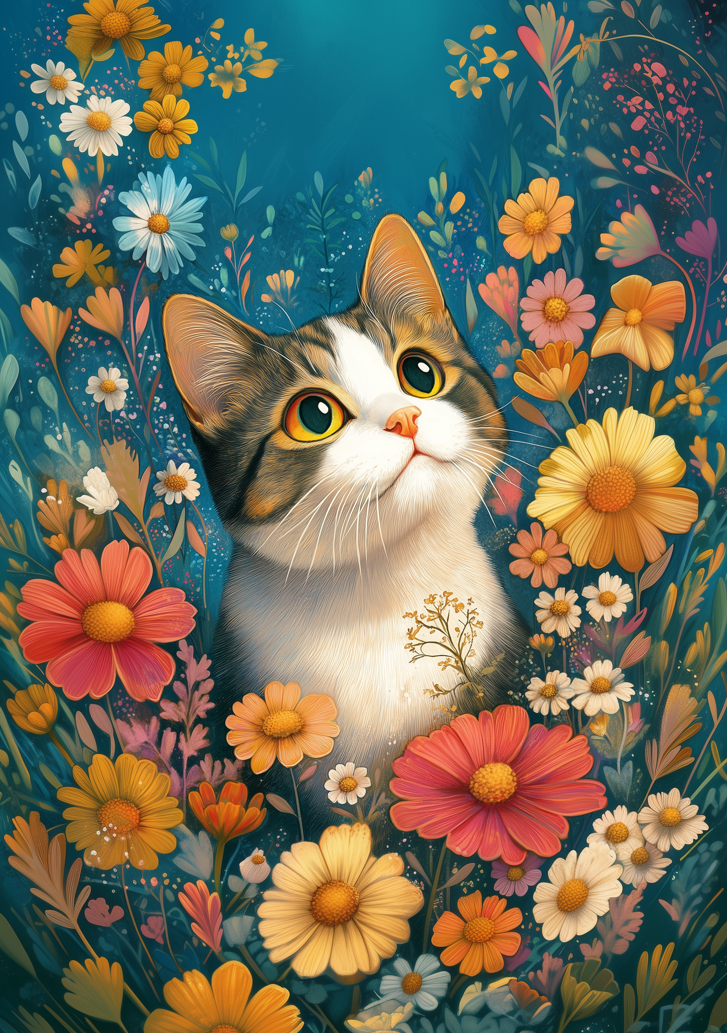 Wallpaper image_[Cat and night lights]