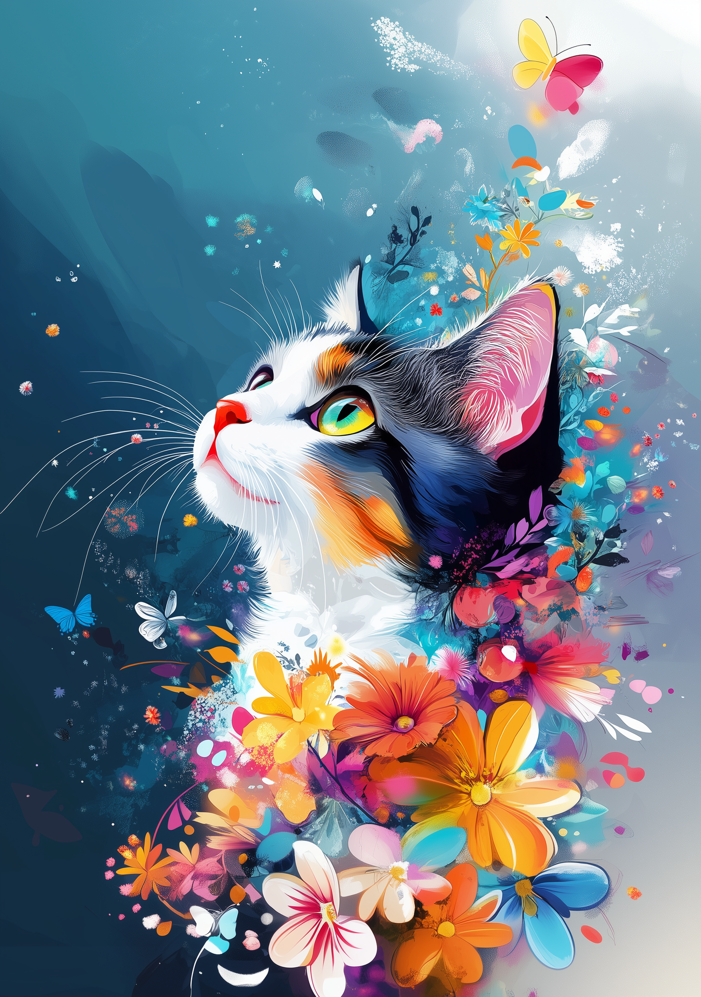 Wallpaper image_[Cat and night lights]