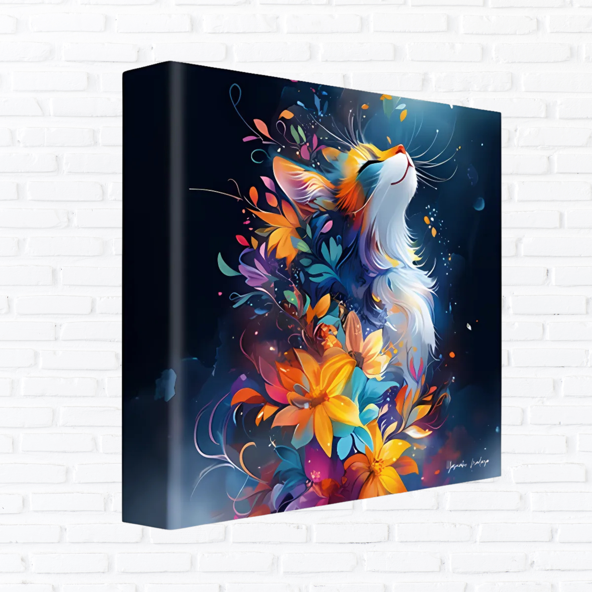 キャンバスプリント_【猫の花束】 – nadaya_illustration