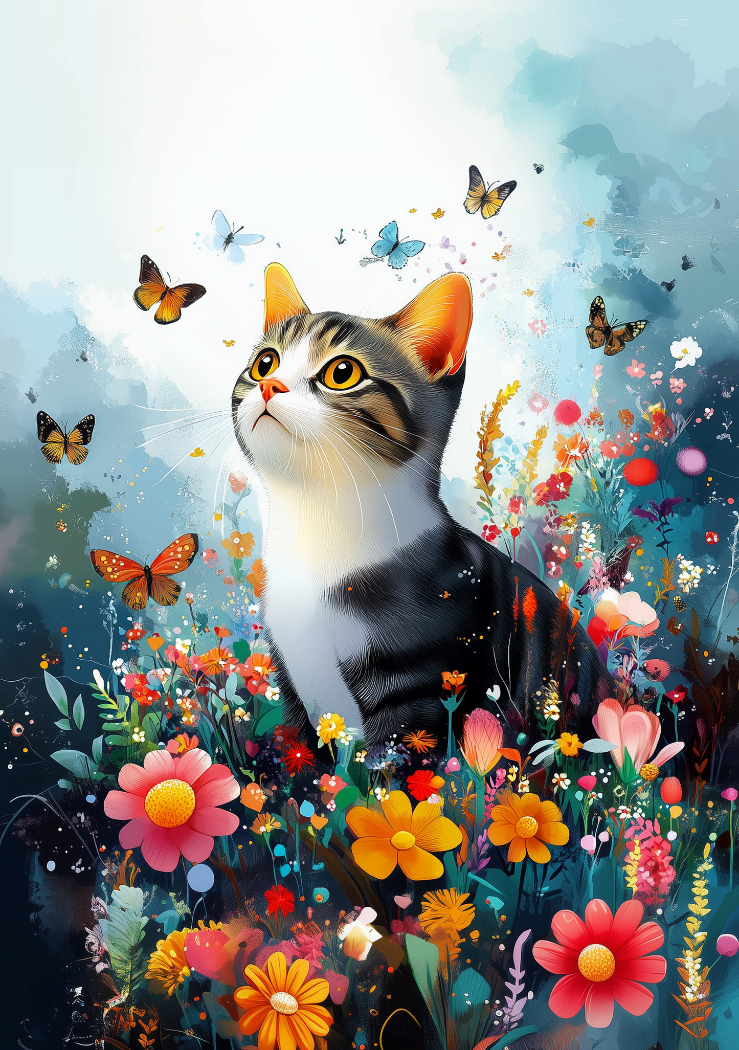 Wallpaper image_[Cat and night lights]