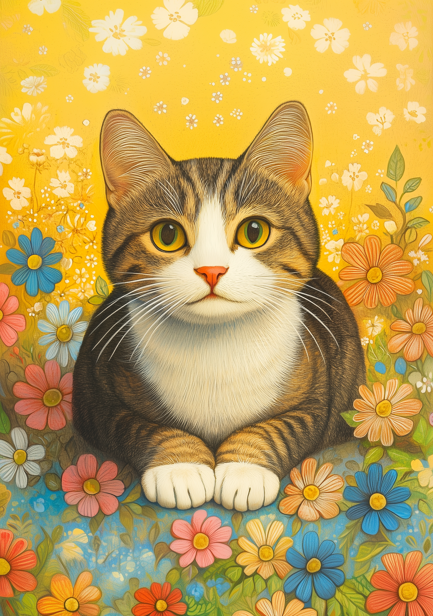 Wallpaper image_[Cat and night lights]